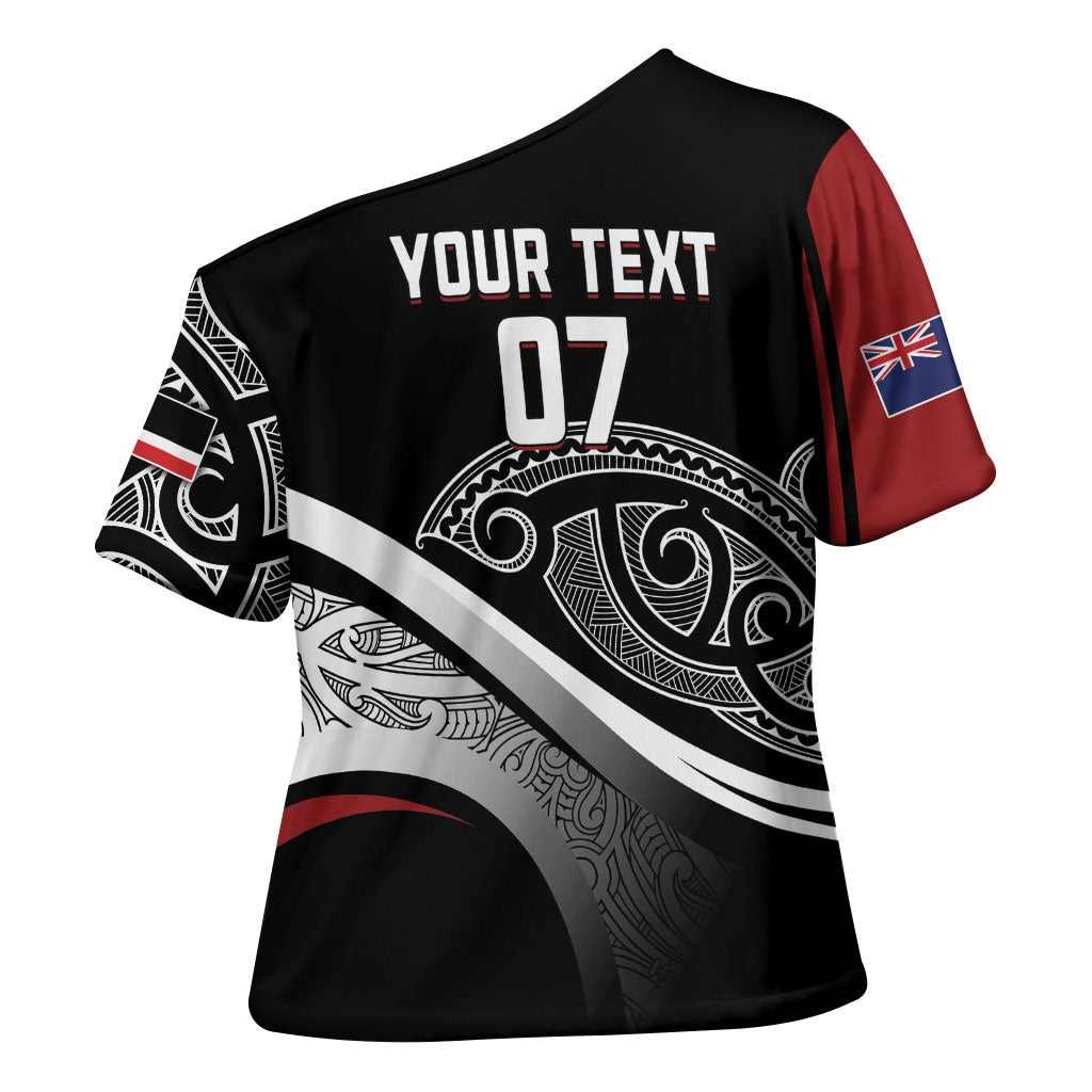 Aotearoa Maori Rugby Custom Cross Shoulder Shirt Kapa O Pango LT7 - Polynesian Pride