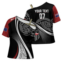 Aotearoa Maori Rugby Custom Cross Shoulder Shirt Kapa O Pango LT7 - Polynesian Pride