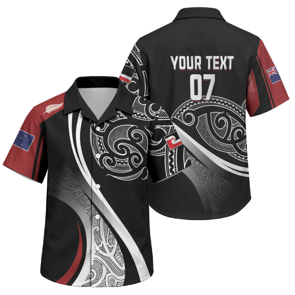 Aotearoa Maori Rugby Custom Family Matching Mermaid Dress and Hawaiian Shirt Kapa O Pango LT7 Son's Shirt Black - Polynesian Pride