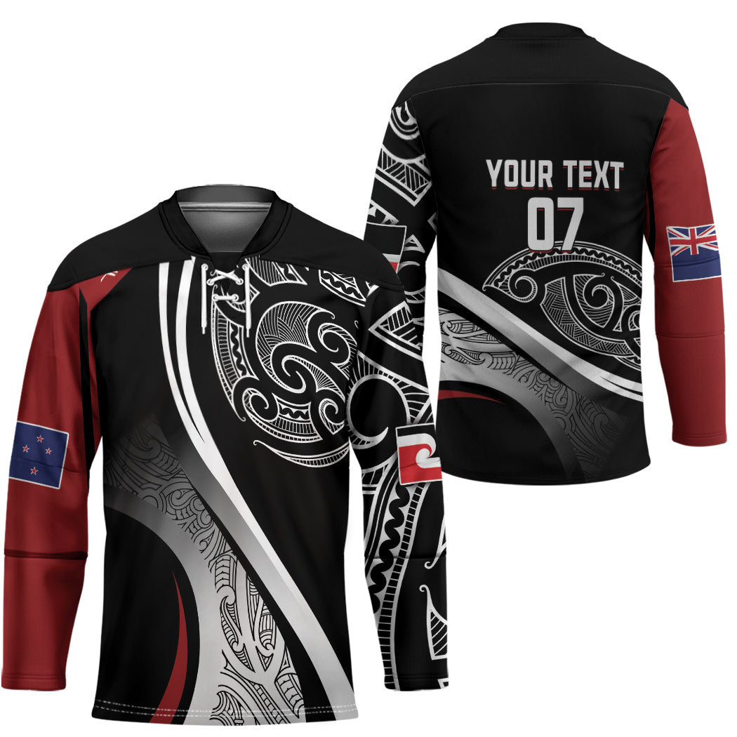 Aotearoa Maori Rugby Custom Hockey Jersey Kapa O Pango LT7 - Polynesian Pride