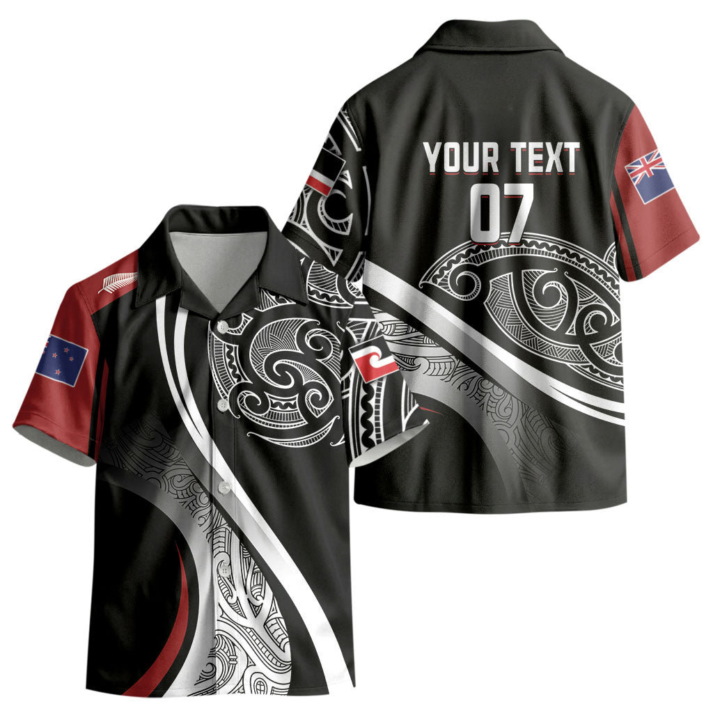 Aotearoa Maori Rugby Custom Kid Hawaiian Shirt Kapa O Pango LT7 - Polynesian Pride