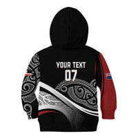 Aotearoa Maori Rugby Custom Kid Hoodie Kapa O Pango LT7 - Polynesian Pride