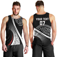 Aotearoa Maori Rugby Custom Men Tank Top Kapa O Pango LT7 - Polynesian Pride