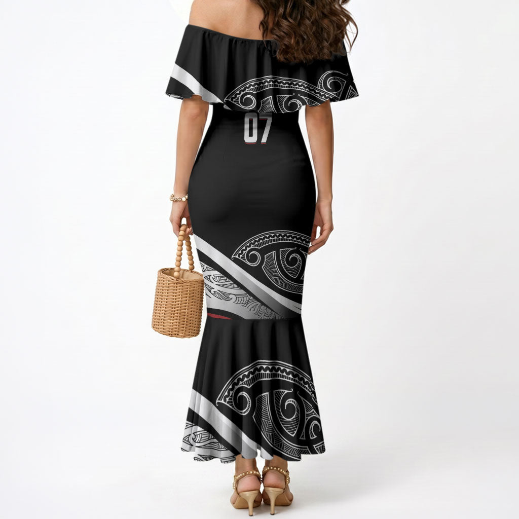 Aotearoa Maori Rugby Custom Mermaid Dress Kapa O Pango LT7 - Polynesian Pride