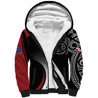 Aotearoa Maori Rugby Custom Sherpa Hoodie Kapa O Pango LT7 Unisex Black - Polynesian Pride