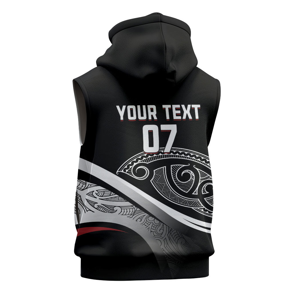 Aotearoa Maori Rugby Custom Sleeveless Hoodie Kapa O Pango LT7 - Polynesian Pride