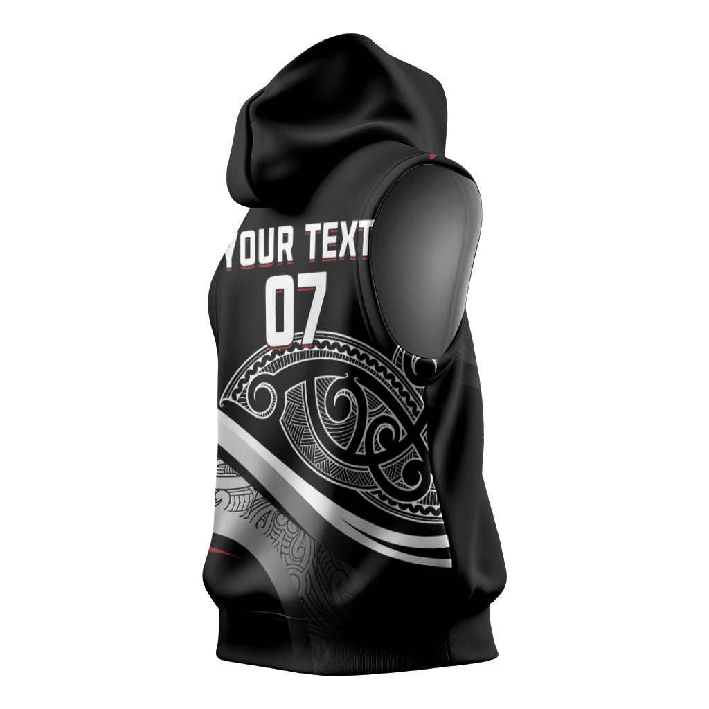 Aotearoa Maori Rugby Custom Sleeveless Hoodie Kapa O Pango LT7 - Polynesian Pride