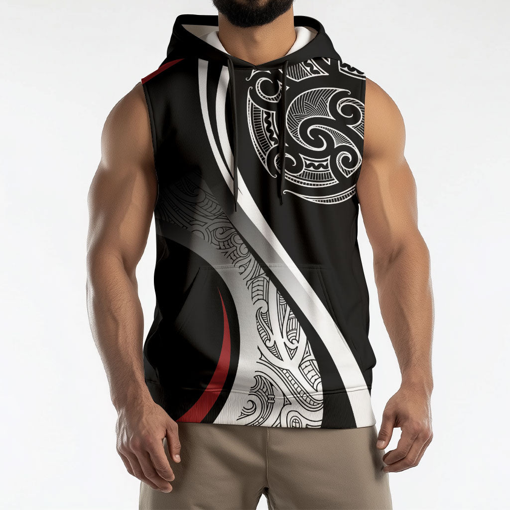 Aotearoa Maori Rugby Custom Sleeveless Hoodie Kapa O Pango LT7 - Polynesian Pride