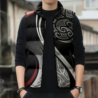 Aotearoa Maori Rugby Custom Sleeveless Puffer Jacket Kapa O Pango LT7 - Polynesian Pride
