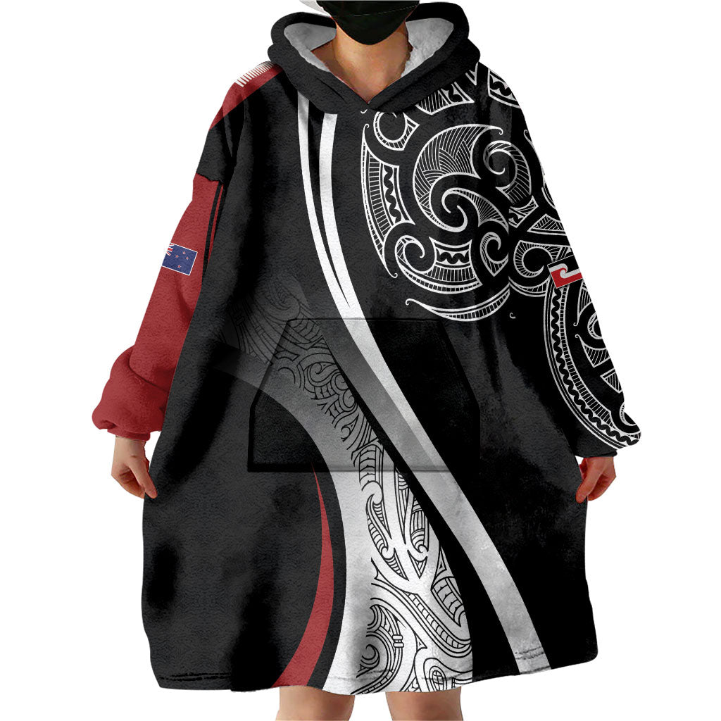 Aotearoa Maori Rugby Custom Wearable Blanket Hoodie Kapa O Pango LT7 - Polynesian Pride