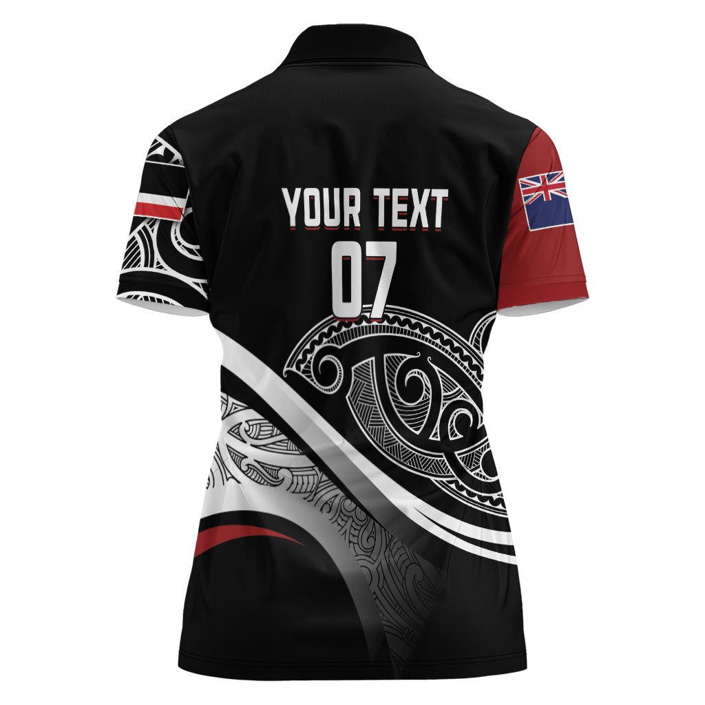 Aotearoa Maori Rugby Custom Women Polo Shirt Kapa O Pango LT7 - Polynesian Pride