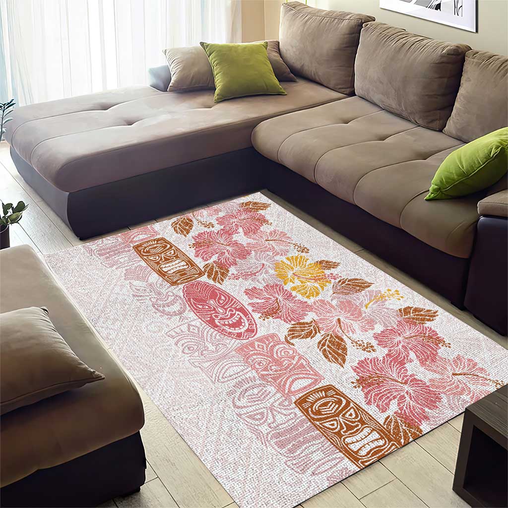 Christmas Aloha Hawaii Tiki Area Rug Hibiscus Spring Colors - Polynesian Pride