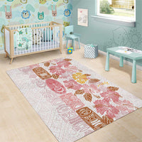 Christmas Aloha Hawaii Tiki Area Rug Hibiscus Spring Colors - Polynesian Pride