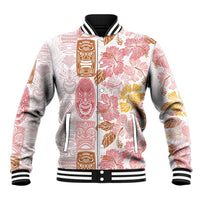 Christmas Aloha Hawaii Tiki Baseball Jacket Hibiscus Spring Colors - Polynesian Pride