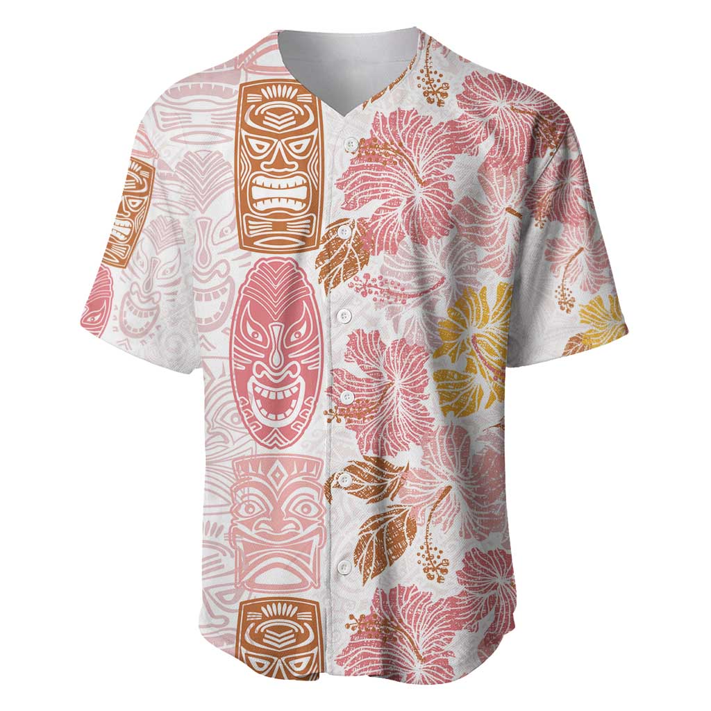 Christmas Aloha Hawaii Tiki Baseball Jersey Hibiscus Spring Colors - Polynesian Pride