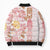 Christmas Aloha Hawaii Tiki Bomber Puffer Jacket Hibiscus Spring Colors - Polynesian Pride
