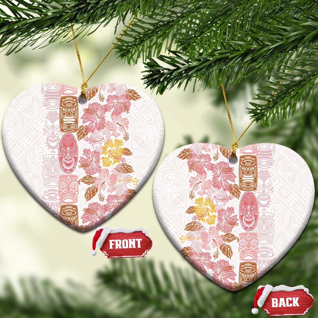 Christmas Aloha Hawaii Tiki Ceramic Ornament Hibiscus Spring Colors - Polynesian Pride