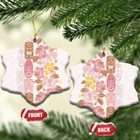 Christmas Aloha Hawaii Tiki Ceramic Ornament Hibiscus Spring Colors - Polynesian Pride