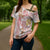 Christmas Aloha Hawaii Tiki Cross Shoulder Shirt Hibiscus Spring Colors - Polynesian Pride