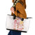 Christmas Aloha Hawaii Tiki Leather Tote Bag Hibiscus Spring Colors - Polynesian Pride