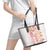 Christmas Aloha Hawaii Tiki Leather Tote Bag Hibiscus Spring Colors - Polynesian Pride
