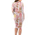 Christmas Aloha Hawaii Tiki Long Sleeve Bodycon Dress Hibiscus Spring Colors - Polynesian Pride