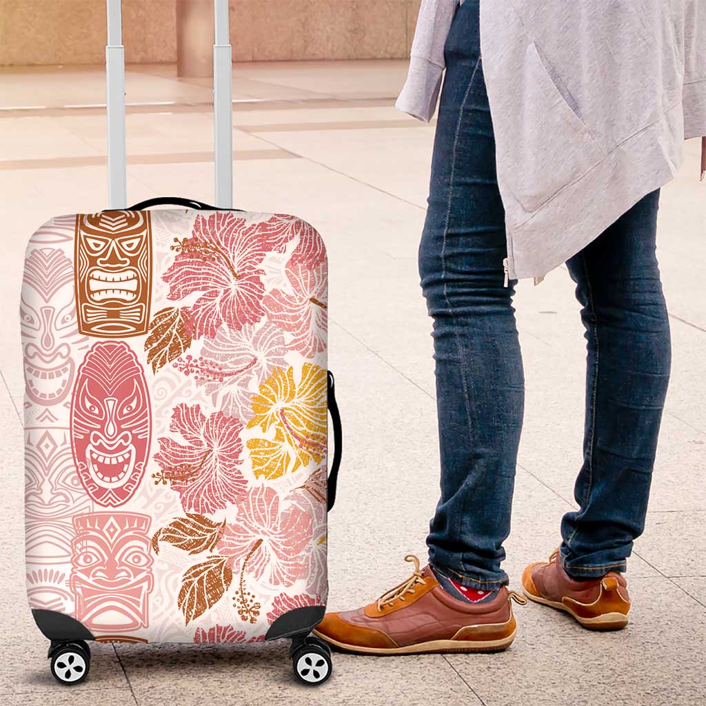 Christmas Aloha Hawaii Tiki Luggage Cover Hibiscus Spring Colors - Polynesian Pride