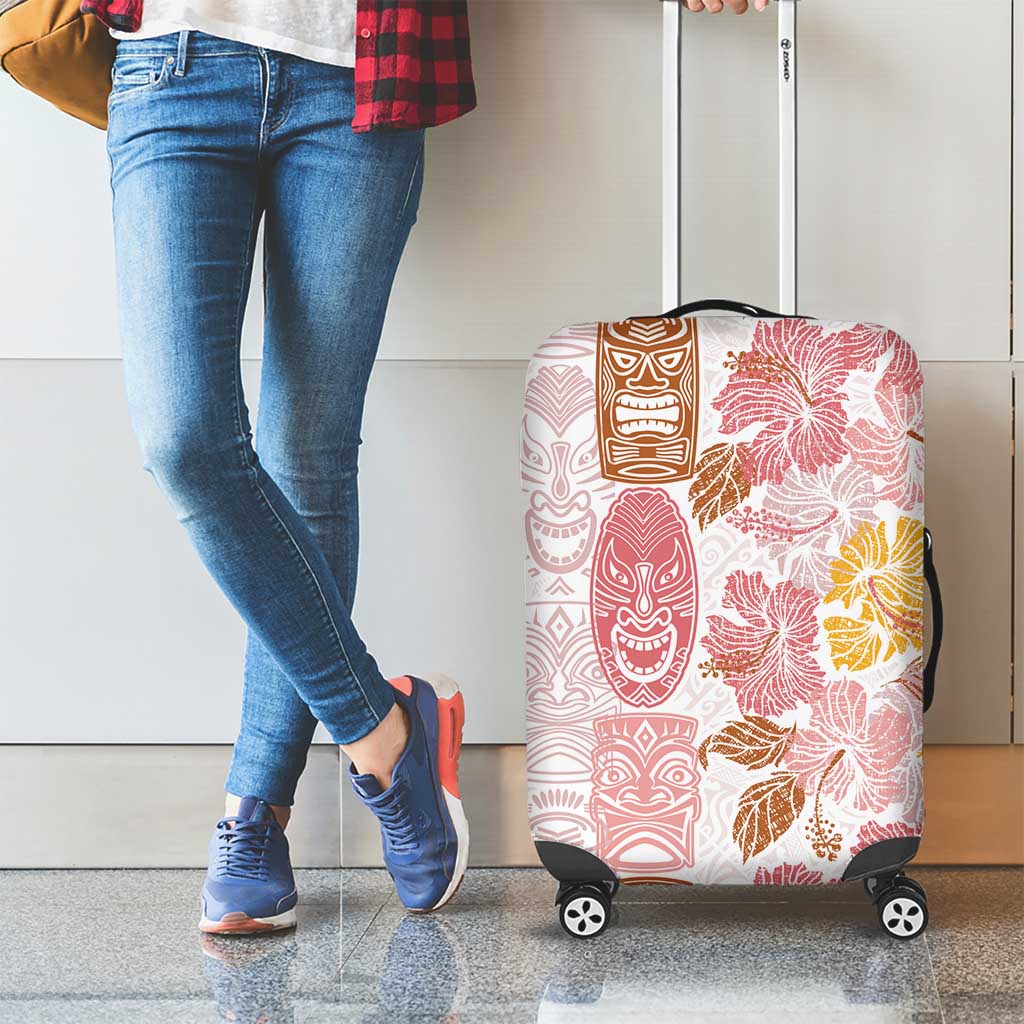 Christmas Aloha Hawaii Tiki Luggage Cover Hibiscus Spring Colors - Polynesian Pride