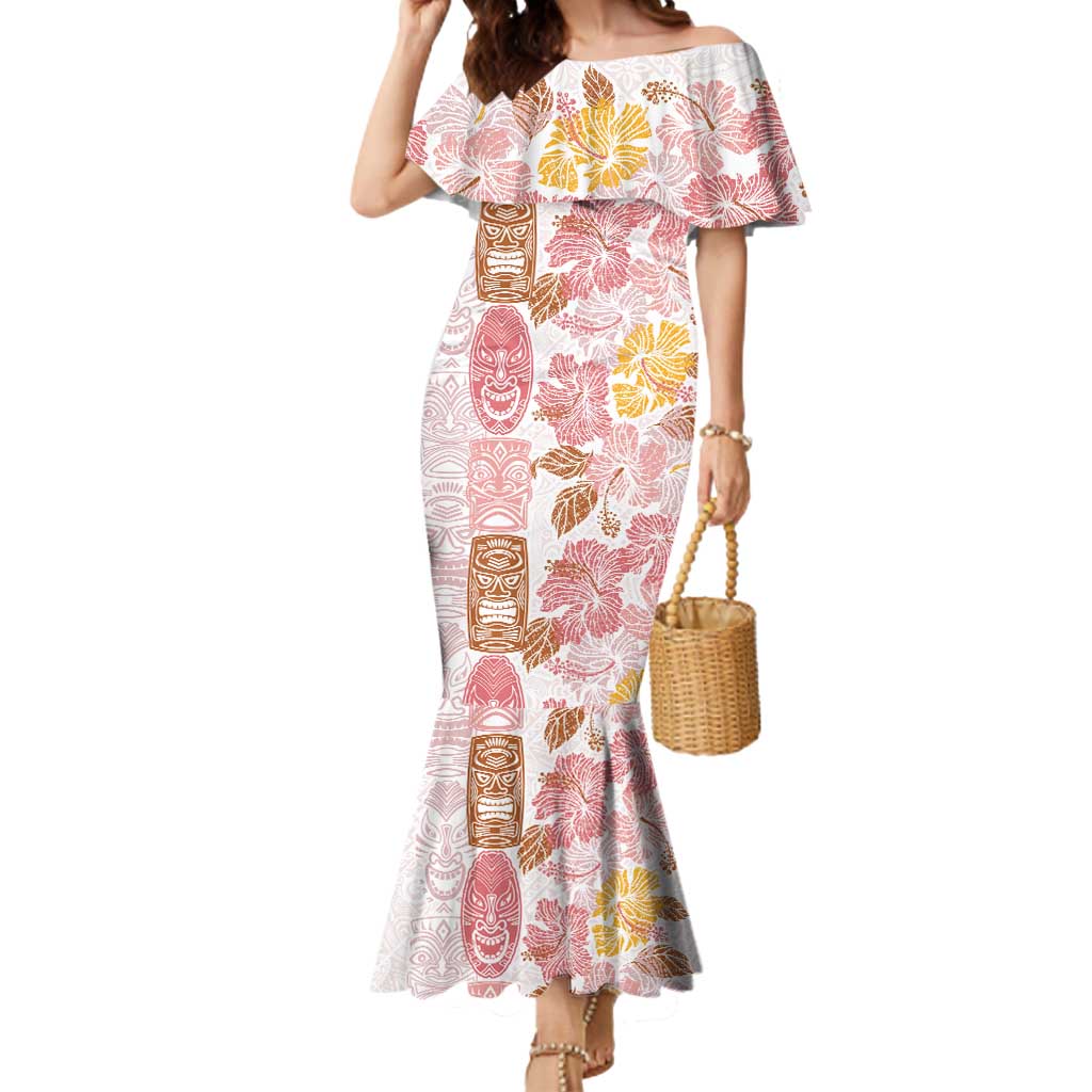 Christmas Aloha Hawaii Tiki Mermaid Dress Hibiscus Spring Colors - Polynesian Pride