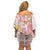 Christmas Aloha Hawaii Tiki Off Shoulder Short Dress Hibiscus Spring Colors - Polynesian Pride