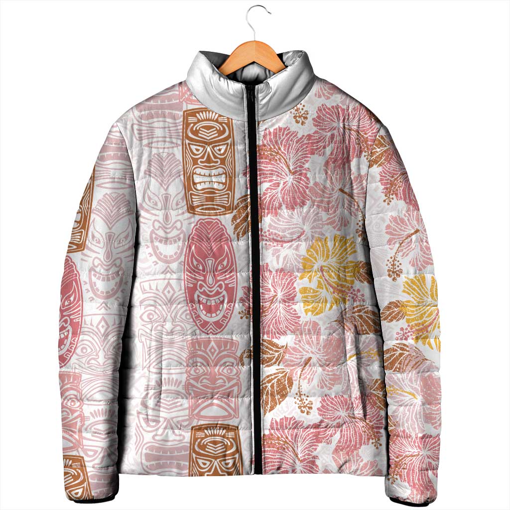 Christmas Aloha Hawaii Tiki Padded Jacket Hibiscus Spring Colors - Polynesian Pride