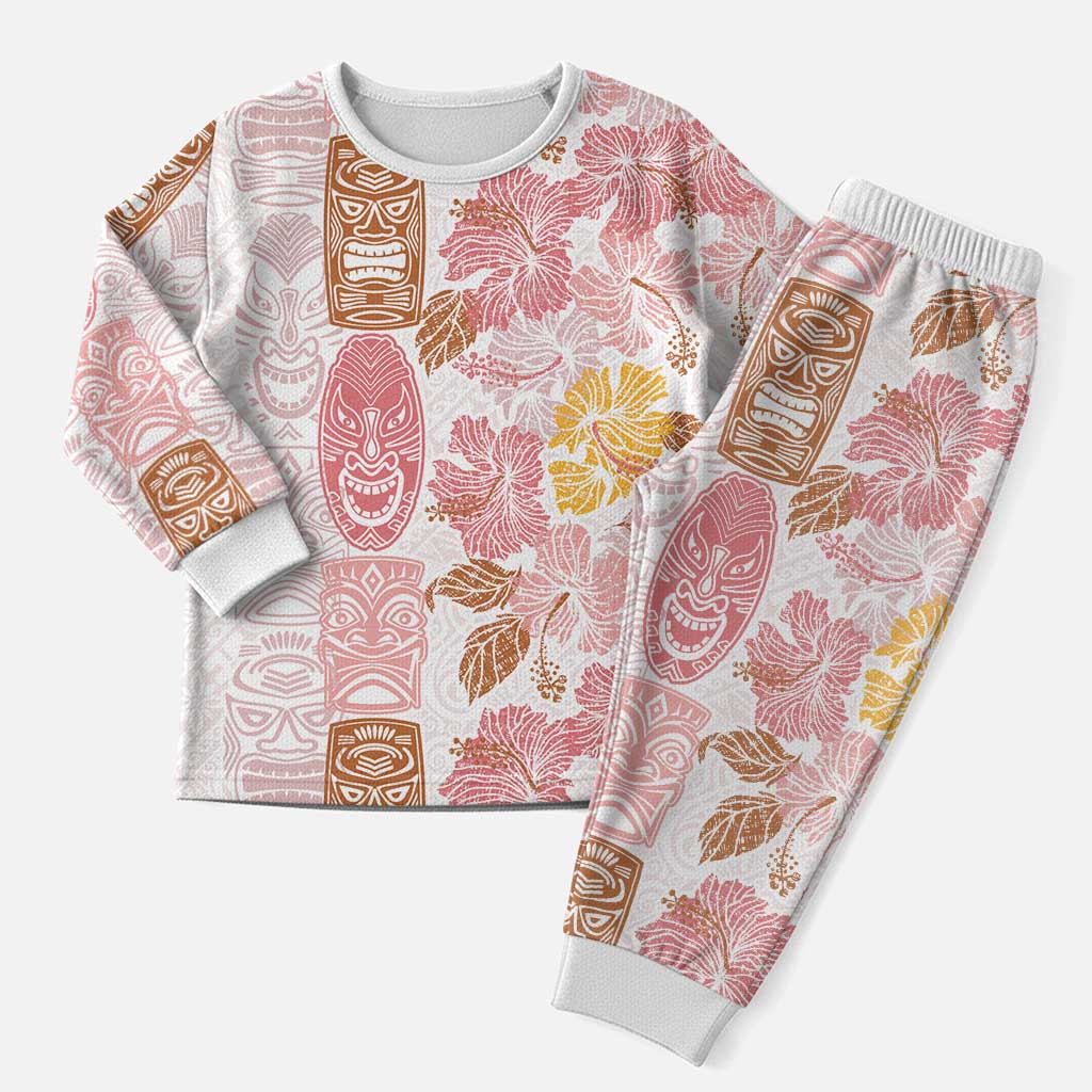 Christmas Aloha Hawaii Tiki Christmas Pajama Set Hibiscus Spring Colors - Polynesian Pride