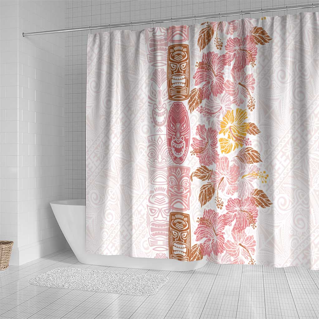 Christmas Aloha Hawaii Tiki Shower Curtain Hibiscus Spring Colors - Polynesian Pride