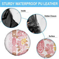 Christmas Aloha Hawaii Tiki Spare Tire Cover Hibiscus Spring Colors - Polynesian Pride