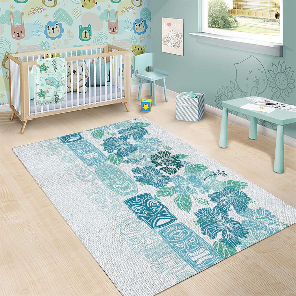 Christmas Aloha Hawaii Tiki Area Rug Hibiscus Summer Colors - Polynesian Pride