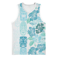 Christmas Aloha Hawaii Tiki Basketball Jersey Hibiscus Summer Colors - Polynesian Pride