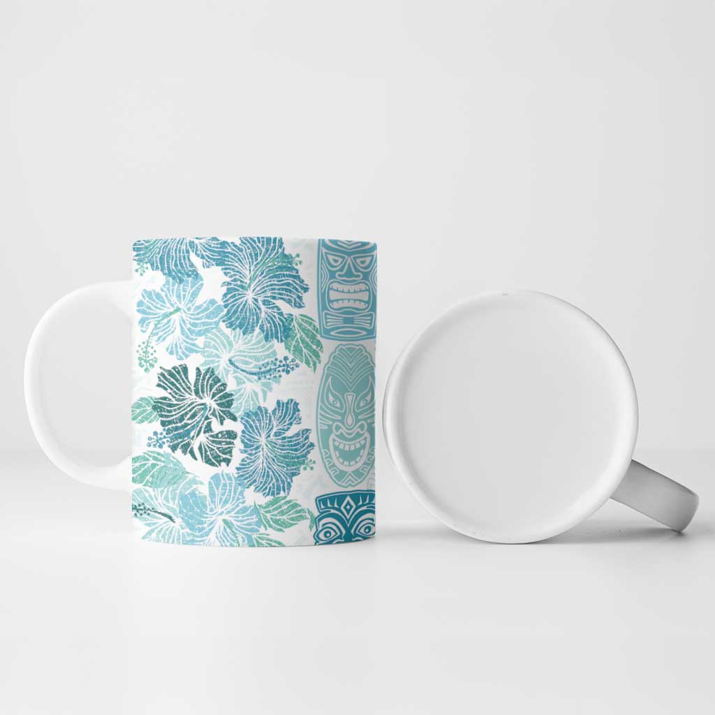 Christmas Aloha Hawaii Tiki Ceramic Mug Hibiscus Summer Colors - Polynesian Pride