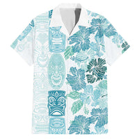 Christmas Aloha Hawaii Tiki Family Matching Puletasi and Hawaiian Shirt Hibiscus Summer Colors - Polynesian Pride