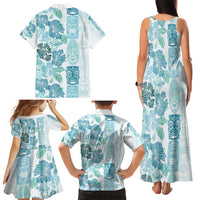 Christmas Aloha Hawaii Tiki Family Matching Tank Maxi Dress and Hawaiian Shirt Hibiscus Summer Colors - Polynesian Pride