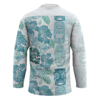 Christmas Aloha Hawaii Tiki Hockey Jersey Hibiscus Summer Colors - Polynesian Pride