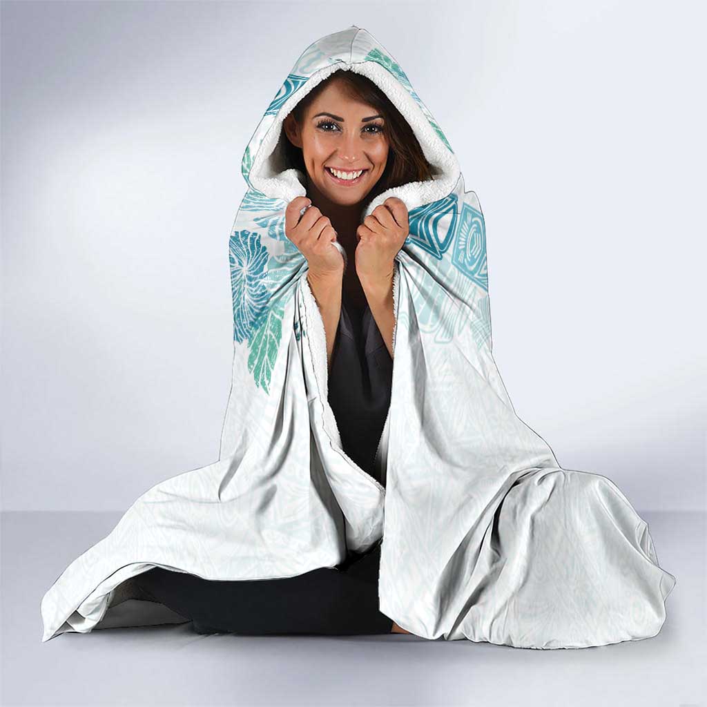 Christmas Aloha Hawaii Tiki Hooded Blanket Hibiscus Summer Colors - Polynesian Pride