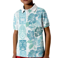 Christmas Aloha Hawaii Tiki Kid Polo Shirt Hibiscus Summer Colors - Polynesian Pride