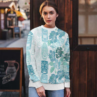 Christmas Aloha Hawaii Tiki Ugly Christmas Sweater Hibiscus Summer Colors - Polynesian Pride