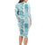 Christmas Aloha Hawaii Tiki Long Sleeve Bodycon Dress Hibiscus Summer Colors - Polynesian Pride