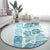 Christmas Aloha Hawaii Tiki Round Carpet Hibiscus Summer Colors - Polynesian Pride