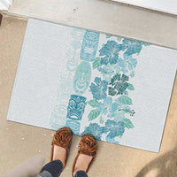 Christmas Aloha Hawaii Tiki Rubber Doormat Hibiscus Summer Colors - Polynesian Pride