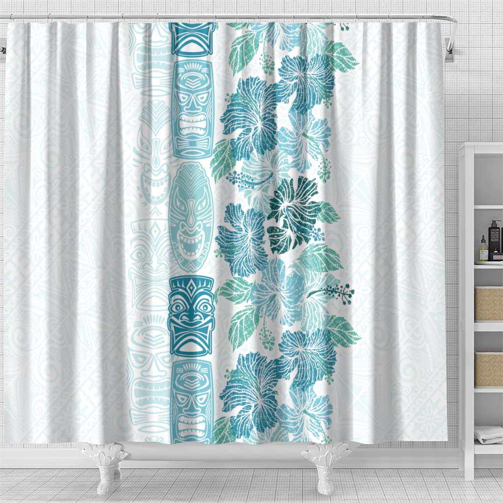 Christmas Aloha Hawaii Tiki Shower Curtain Hibiscus Summer Colors - Polynesian Pride
