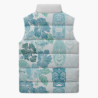 Christmas Aloha Hawaii Tiki Sleeveless Puffer Jacket Hibiscus Summer Colors - Polynesian Pride