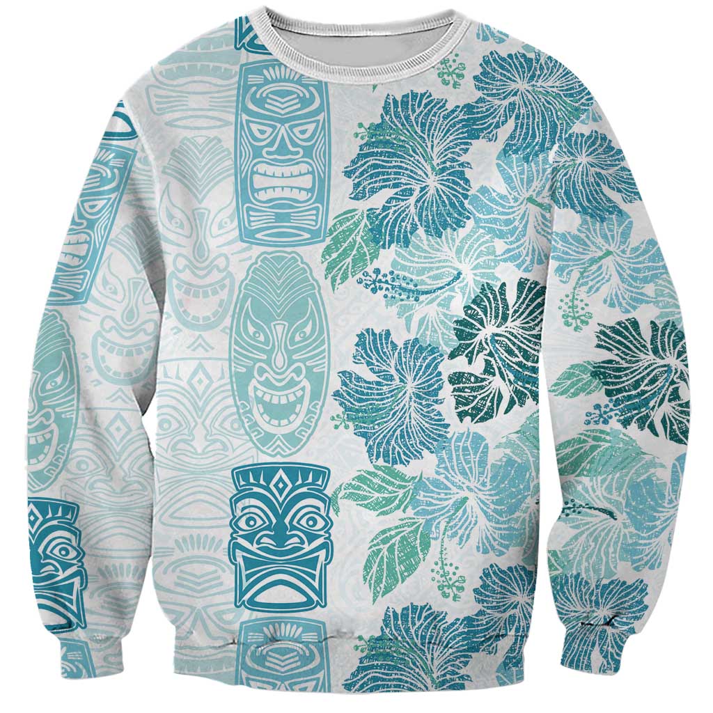 Christmas Aloha Hawaii Tiki Sweatshirt Hibiscus Summer Colors - Polynesian Pride