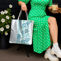 Christmas Aloha Hawaii Tiki Tote Bag Hibiscus Summer Colors - Polynesian Pride